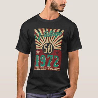 50歳ヴィンテージ1972年限定版50th Birt Tシャツ