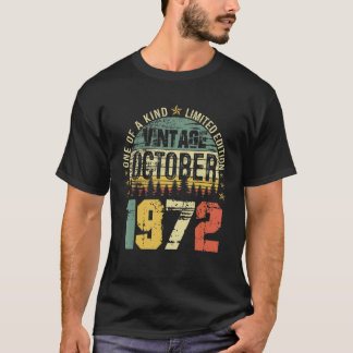50歳ヴィンテージ1972年10月50日 Tシャツ