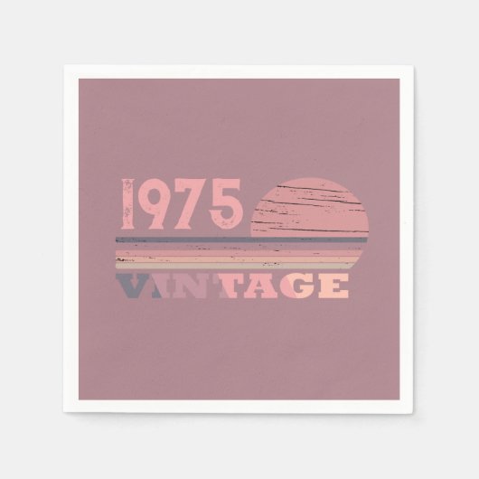 50歳ヴィンテージ50歳の誕生日パーティー スタンダードカクテルナプキン (正面)