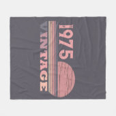 50歳ヴィンテージ50歳の誕生日パーティー フリースブランケット (正面(横))