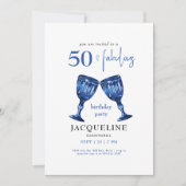 50歳地中海の&素晴らしい誕生日パーティー 招待状 (正面)