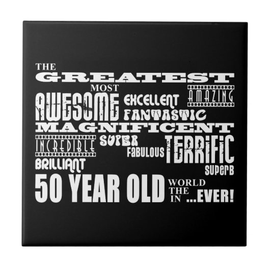 50歳素晴らし生誕生会 タイル (正面)