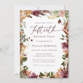 50歳素朴の誕生日パーティー 招待状 (正面)