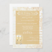 50歳素朴誕生日パーティーの招待 招待状 (正面/裏面)