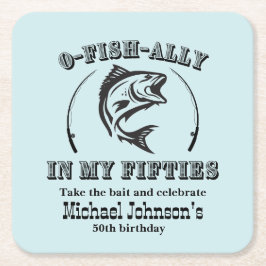 50歳誕生日パーティーでO-fish-ally スクエアペーパーコースター