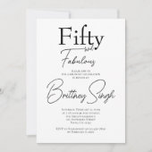 50歳誕生日パーティー招待状 招待状 (正面)