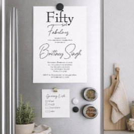 50歳誕生日パーティー招待状 招待状