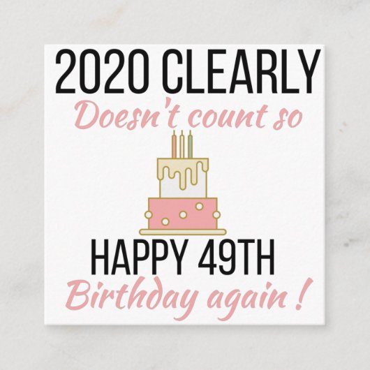 50歳誕生日50歳おもしろい誕生日カード エンクロージャーカード (正面)