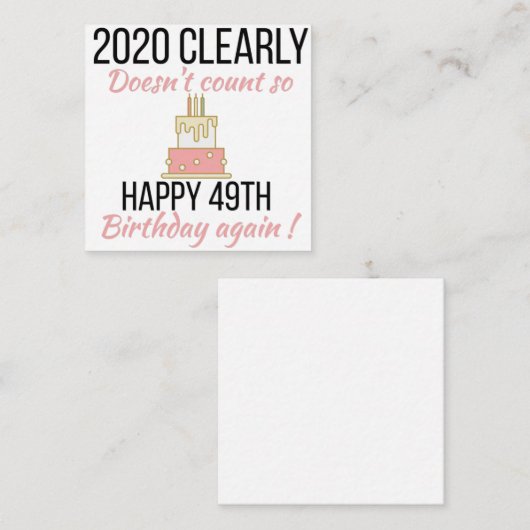 50歳誕生日50歳おもしろい誕生日カード エンクロージャーカード (正面/裏面)