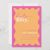50歳鮮やかの誕生日パーティー 招待状 (正面)