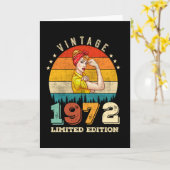 50歳1972年ヴィンテージ50誕生日ギフト女性 カード (黄色い花)