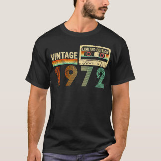 50歳1972年50番目の誕生日カセットテープ Tシャツ