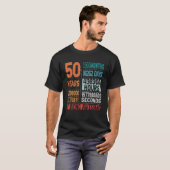 50歳600カ月素晴らし50誕生日 Tシャツ (正面フル)