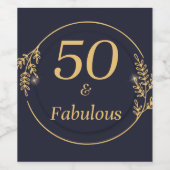 50歳 おめでとうございます ワインラベル (シングルラベル)