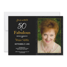 50歳 おめでとう ゴールド ブラック フラワー 誕生日