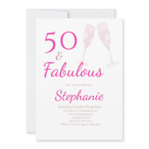 50歳 おめでとう！ピンクの50歳の誕生日パーティー