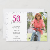 50歳 そして ファビュラス 50歳の誕生日パーティー招待状 招待状 (正面)
