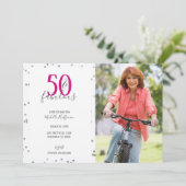 50歳 そして ファビュラス 50歳の誕生日パーティー招待状 招待状 (スタンド正面)