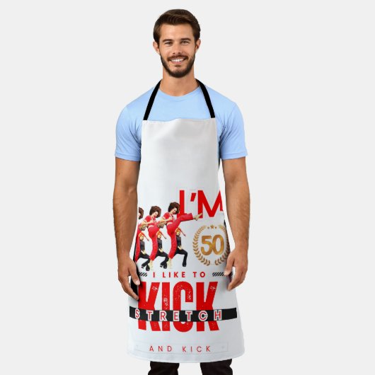 50歳 エプロン (着用した状態)