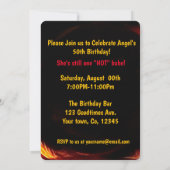 50歳 カッコいい誕生日 バイク フレーム 招待状 (裏面)