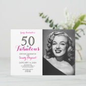 50歳＆ファビュラス誕生日パーティー招待状 招待状 (スタンド正面)