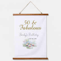 50歳 & ファビュラス ゴールデン ウォーター ロータス リリー ウォーターカラー