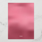 50歳&ファビュラス フォト ピンク ローズゴールド 箔招待状 (裏面)