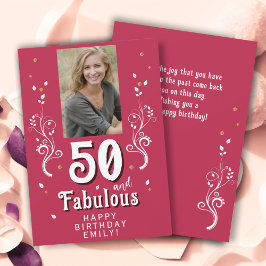 50歳 & ファビュラス フローラル マゼンタ 50歳誕生日写真