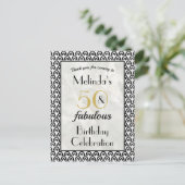 50歳 & ファビュラス 誕生日パーティー 感謝 ポストカード (スタンド正面)