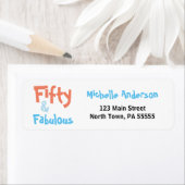 50歳 & ファビュラス 誕生日宛名ラベル ラベル (インサイチュ)