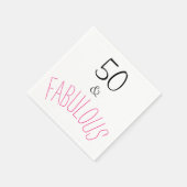 50歳 & ファビュラス 誕生日 スタンダードカクテルナプキン (角)