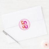 50歳 & ファビュラス 50歳の誕生日 カラフル ラウンドシール (封筒)