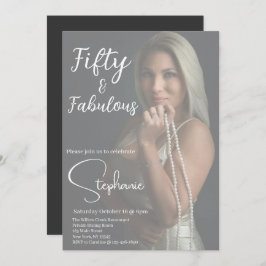 50歳 素敵に | 50歳の誕生日パーティー 白 招待状