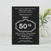 50歳，誕生日の男，パート，黒 招待状 (スタンド正面)