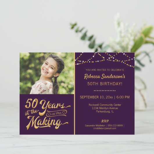 50歳 | 50年の撮影 招待状 (スタンド正面)