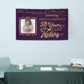 50歳 | 50年の歳月 |紫 横断幕 (トレードショー)