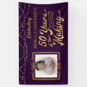 50歳 | 50年の歳月 |紫 横断幕 (縦)