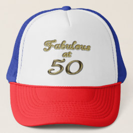 50歳、50歳の金ゴールドタイポグラフィ50 キャップ