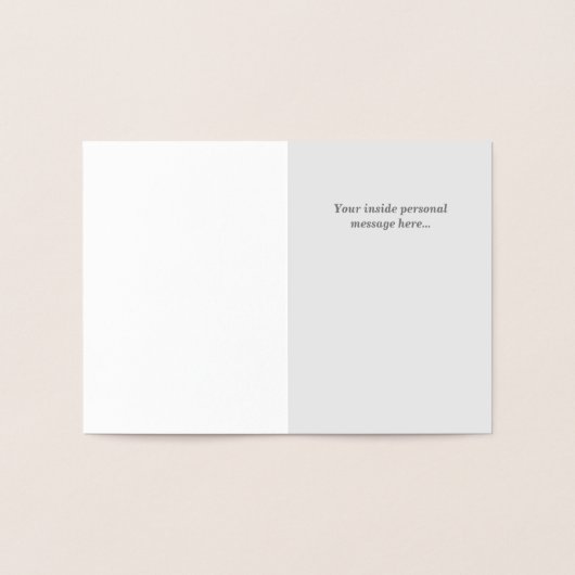 50歳。50歳 箔カード (内部)