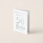 50歳。50歳 箔カード (正面)