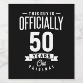 50歳 – 50誕生日ギフトおもしろい ワインラベル (シングルラベル)