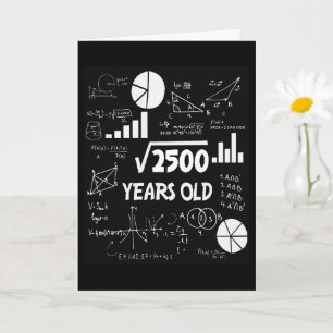 50歳Bday数学先生50番目の誕生日ギフト カード