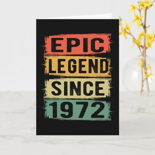 50歳Bday 1972エピック伝説50誕生日 カード (黄色い花)