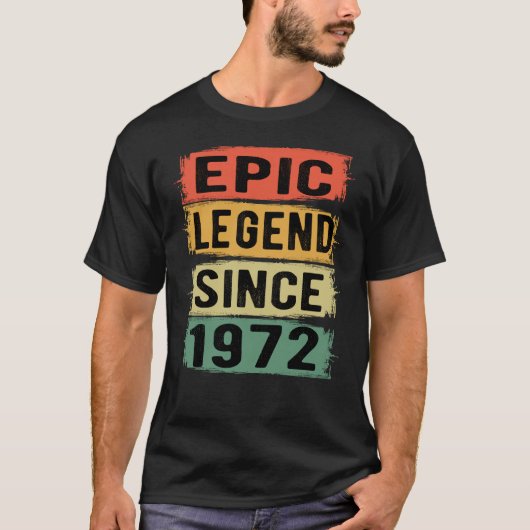 50歳Bday 1972エピック伝説50誕生日 Tシャツ (正面)
