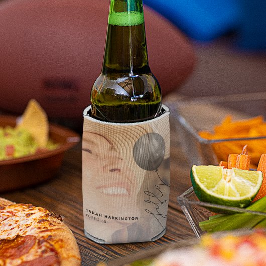 50気球の弦 | 写真50th誕生日パーティー 缶クーラー