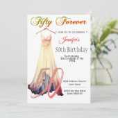 50永遠 |ドレモダンス50誕生日 招待状 (スタンド正面)