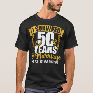 50生き延びthのaのための50結婚年の結婚 tシャツ