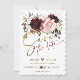 50番パーソナライズされた目の日付カードを保存す結婚る 招待状