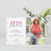 50番目と素晴らしいバースデーパーティ招待状 招待状 (スタンド正面)