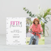 50番目と素晴らしいバースデーパーティ招待状 招待状 (スタンド正面)